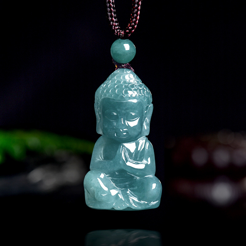 Necklaces - Naturalny Prawdziwy Szmaragdowy Jadeitowy Niebieski Wodny