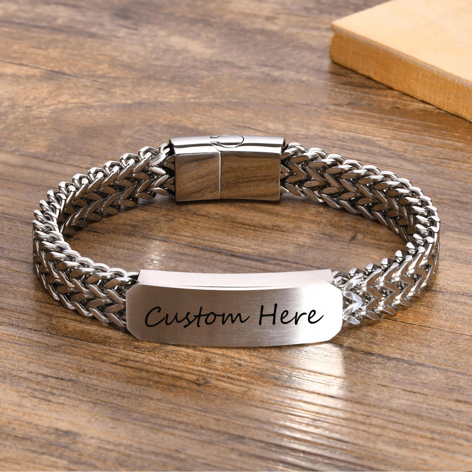 Cuban Link Chain 12Mm - Bezpłatne personalizuj bransoletki ID dla mężczyzn,