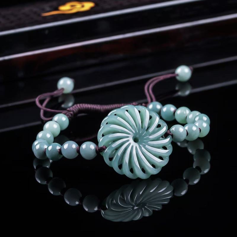 Bracelets - Naturalny jadeit klasy A przynoszący szczęście,