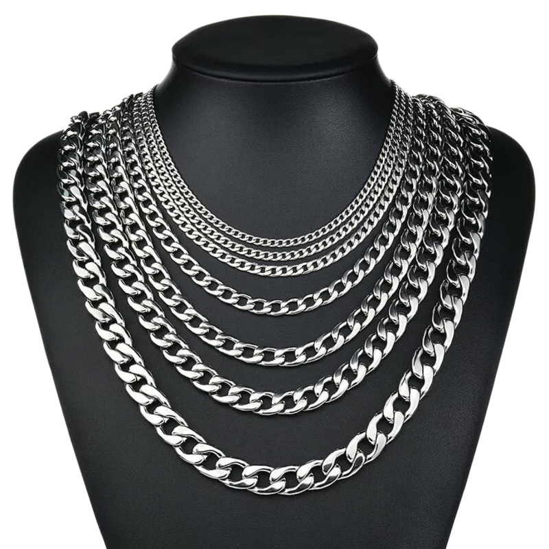 Cuban Link Chain 12Mm - Naszyjnik męski z łańcuszkiem kubańskim ze