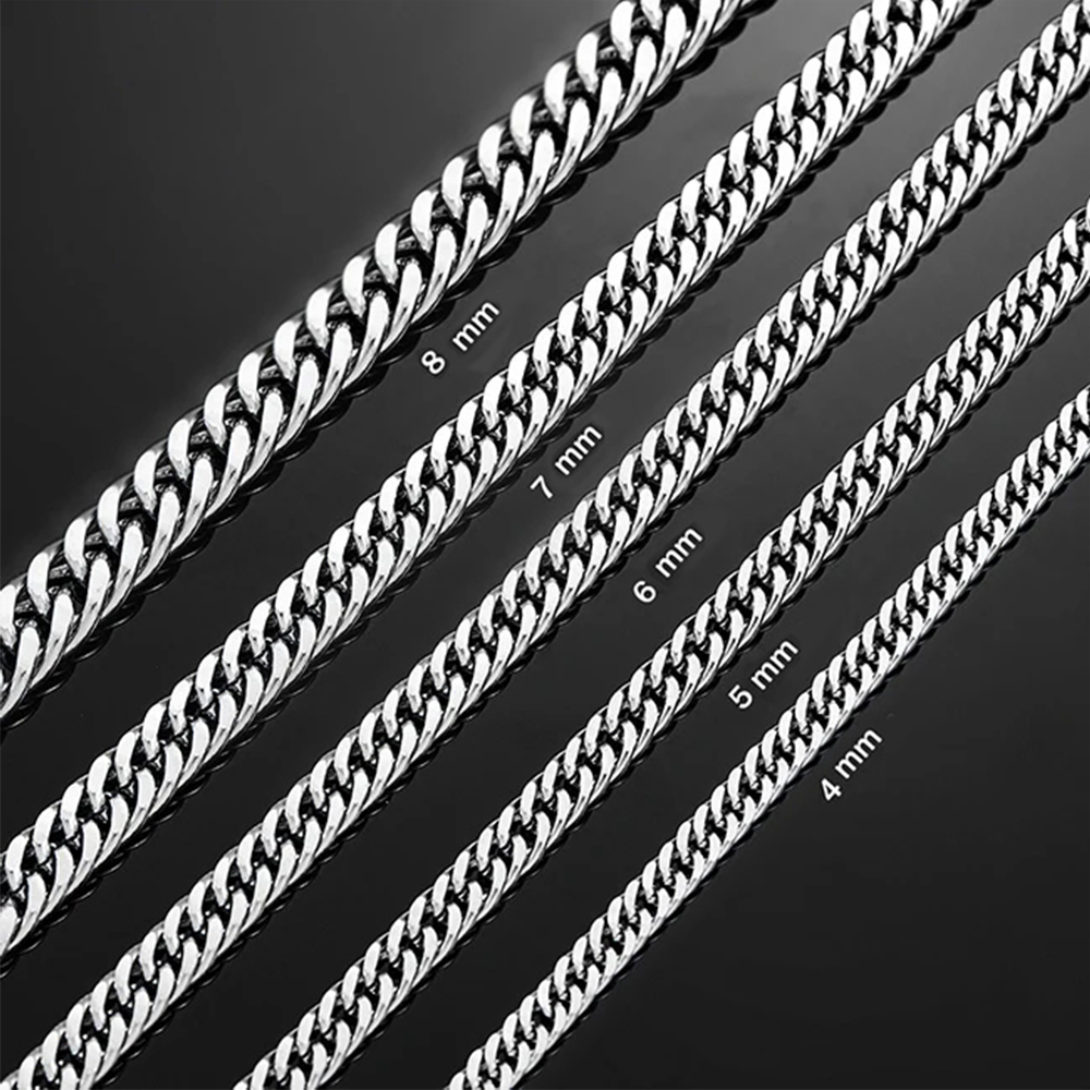 HIYEE 3mm/4mm/5mm/6mm/7mm/8mm  – Cuban Link Chain 12Mm recenzja i cena