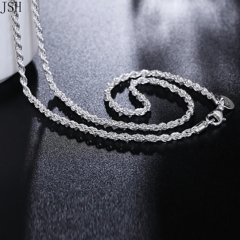40-60cm hurtownia 925 Sterling – 925 Sterling Silver Chain Necklace Men recenzja i cena
