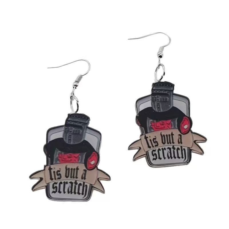 10 sztuk akrylowych czarno-bia – Earrings recenzja i cena