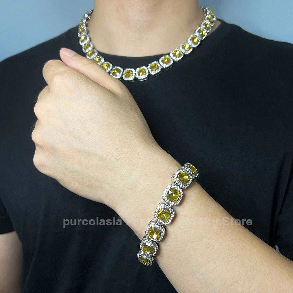 Brilliant Multi Colors Iced Ou – Cuban Link Chain 12Mm recenzja i cena