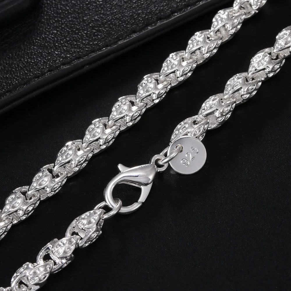 Modne zawieszki, srebro próby  – 925 Sterling Silver Chain Necklace Men recenzja i cena