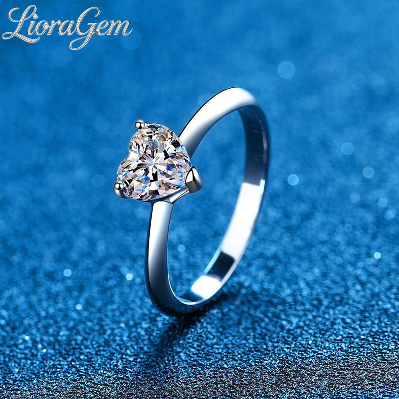 Pierścionek LioraGem z moissan – Moissanite Engagement Ring 1 Carat recenzja i cena