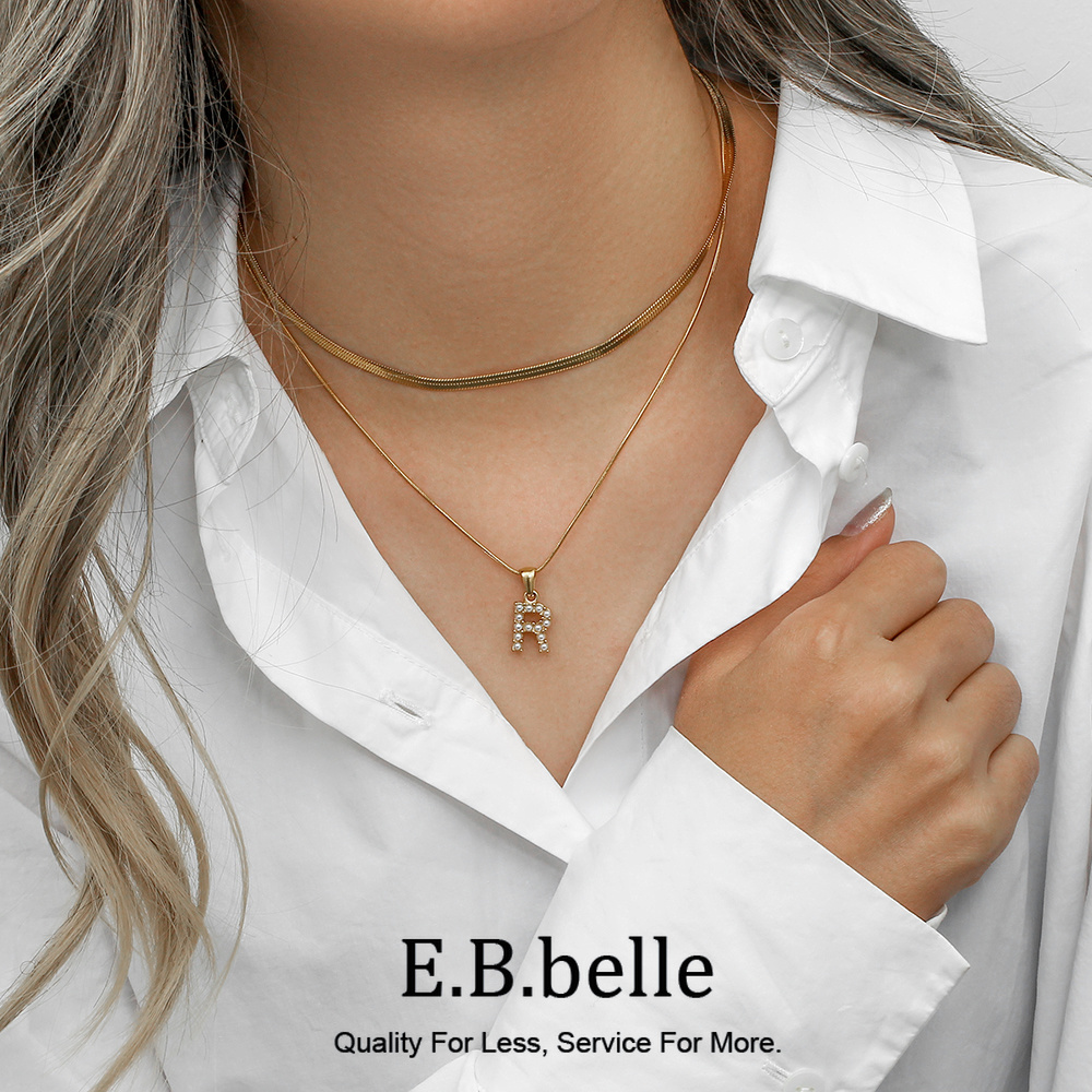 E.B.belle ze stali nierdzewnej – Initial Letter Necklace 18K Gold recenzja i cena