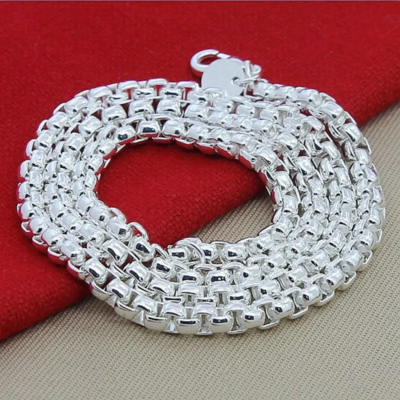 Naszyjnik ze srebra próby 925, – 925 Sterling Silver Chain Necklace Men recenzja i cena