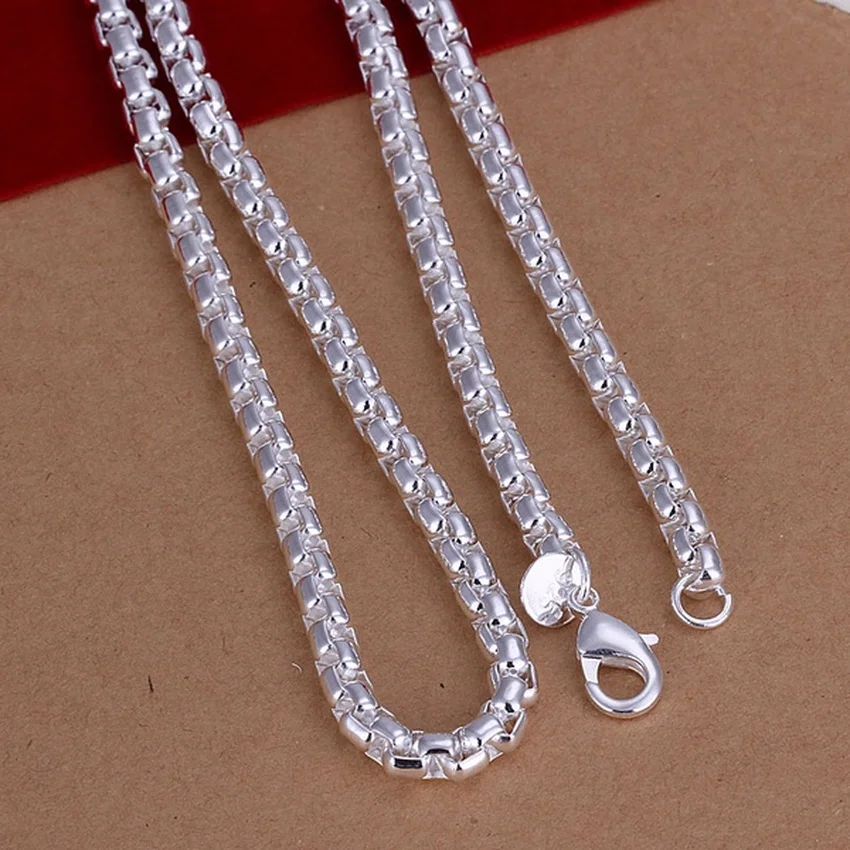 Naszyjnik ze srebra próby 925, – 925 Sterling Silver Chain Necklace Men recenzja i cena