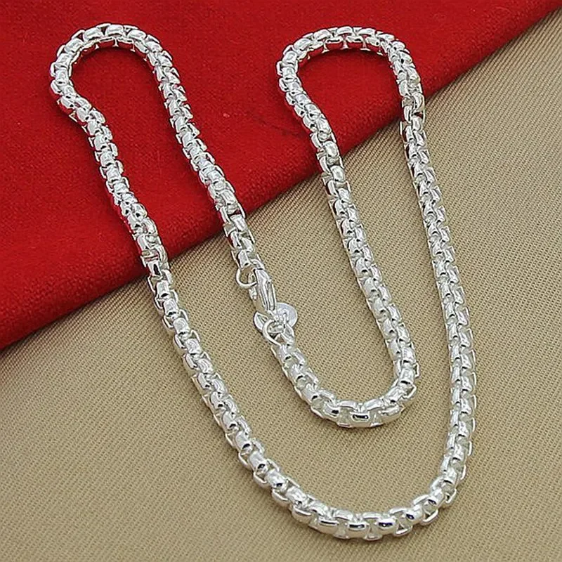 Naszyjnik ze srebra próby 925, – 925 Sterling Silver Chain Necklace Men recenzja i cena