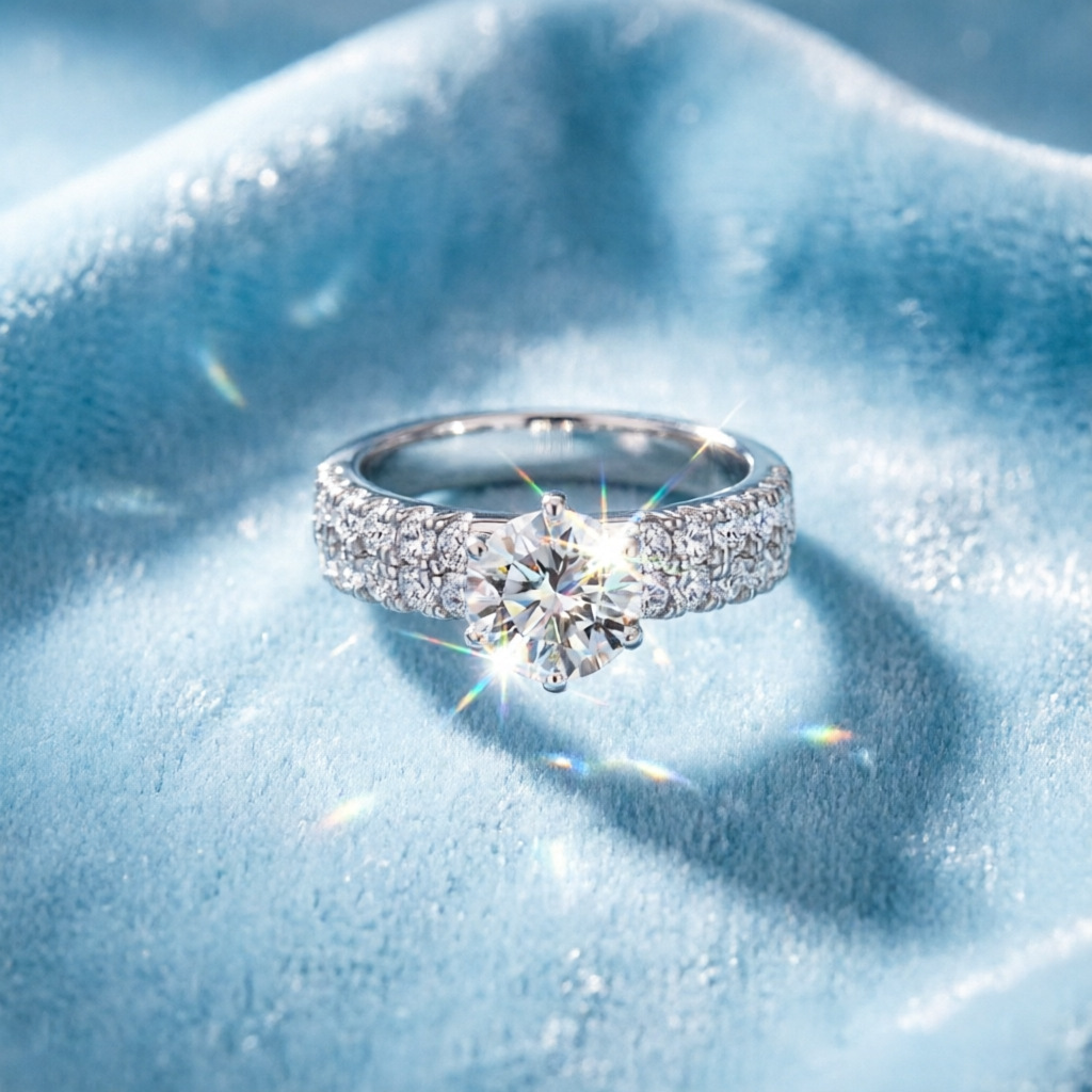 Modny, bardzo popularny pierśc – Moissanite Engagement Ring 1 Carat recenzja i cena